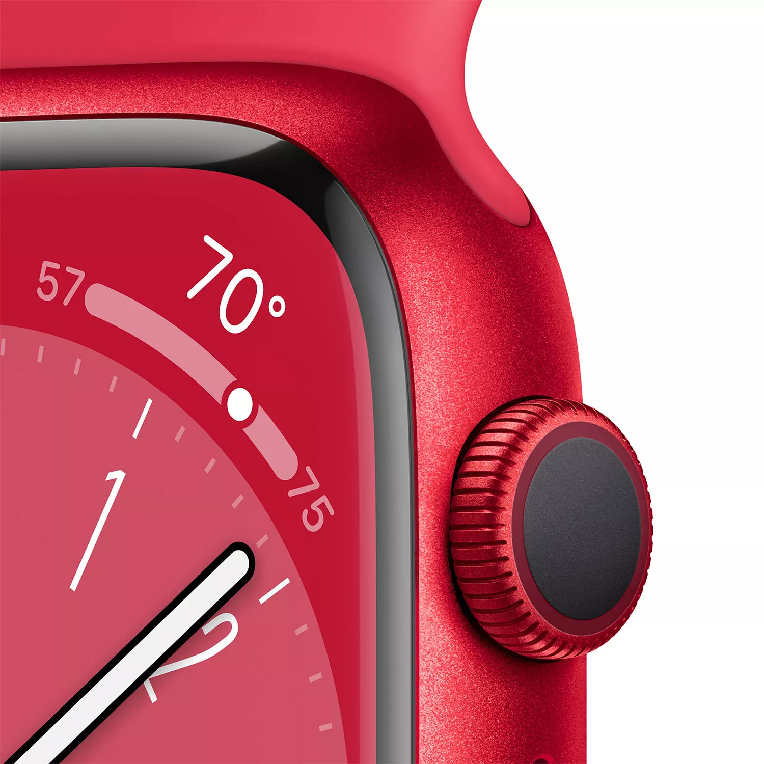 Apple Watch Series 8 45mm, красный алюминий, спортивный ремешок красного цвета