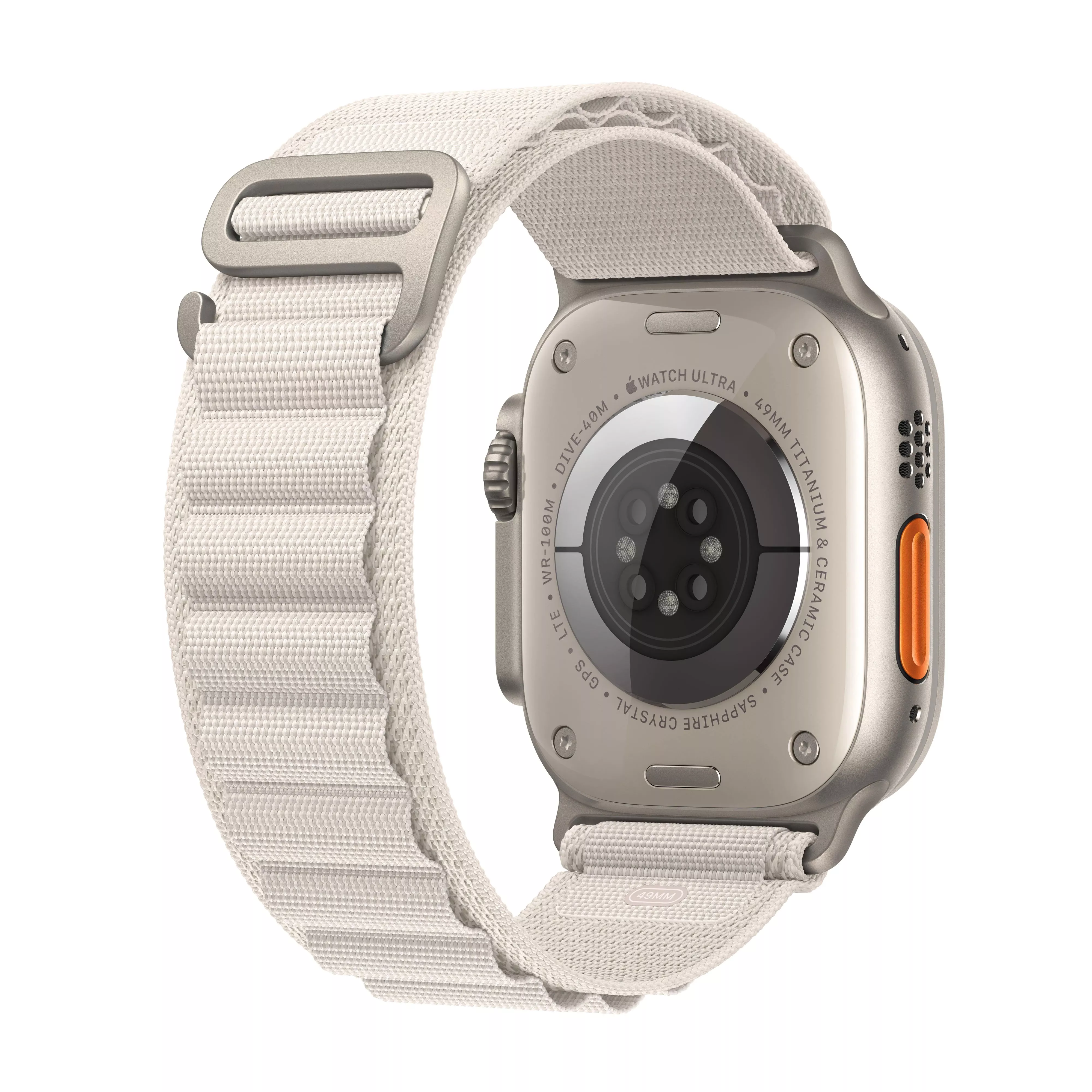 Apple Watch Ultra 49mm Titanium Case Starlight Alpine Loop